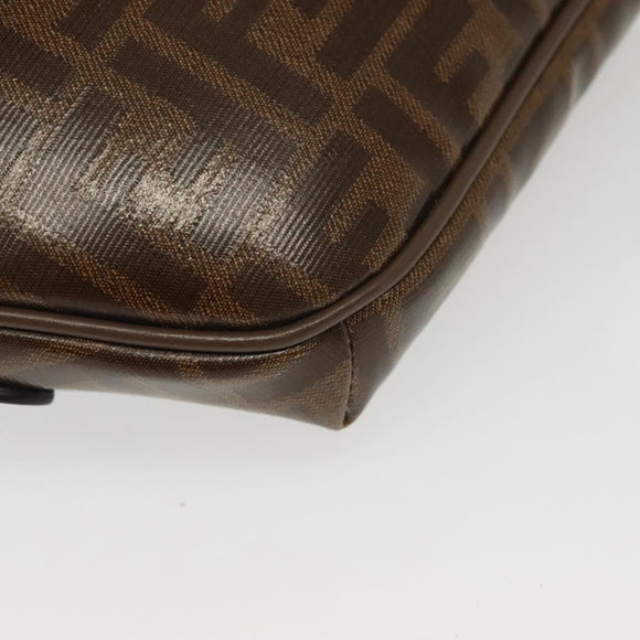 FENDI Zucca Canvas FILA Collaboration Waist Bag Coated Canvas Auth bs29270