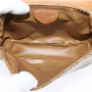 CELINE Macadam Canvas Shoulder Bag PVC Beige Gold Auth bs29271-17