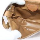 CELINE Macadam Canvas Shoulder Bag PVC Beige Gold Auth bs29271-19