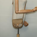 CELINE Macadam Canvas Shoulder Bag PVC Beige Gold Auth bs29271-21