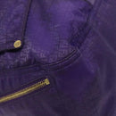 FENDI Zucchino Canvas Tote Bag Nylon Purple Gold Auth bs29272-10