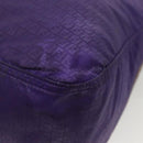 FENDI Zucchino Canvas Tote Bag Nylon Purple Gold Auth bs29272-13