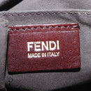 FENDI Zucchino Canvas Tote Bag Nylon Purple Gold Auth bs29272-17