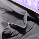 FENDI Zucchino Canvas Tote Bag Nylon Purple Gold Auth bs29272-21