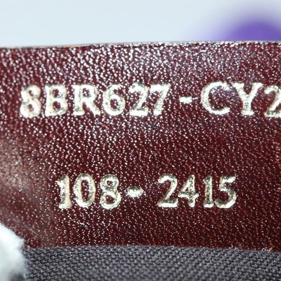 FENDI Zucchino Canvas Tote Bag Nylon Purple Gold Auth bs29272