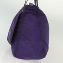 FENDI Zucchino Canvas Tote Bag Nylon Purple Gold Auth bs29272-4