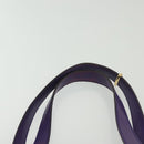 FENDI Zucchino Canvas Tote Bag Nylon Purple Gold Auth bs29272-8