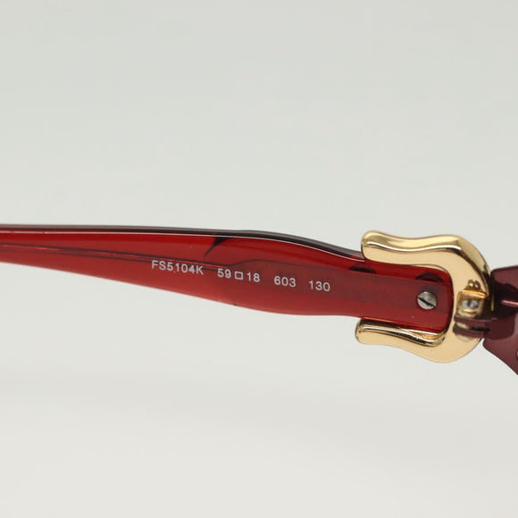 FENDI Sunglasses plastic metal 2Set Brown Black Auth bs29273