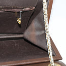 CHANEL Chain Hand Bag Leather Brown gold CC Auth bs29274-18