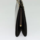 CHANEL Chain Hand Bag Leather Brown gold CC Auth bs29274-3