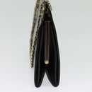 CHANEL Chain Hand Bag Leather Brown gold CC Auth bs29274-4