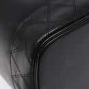 CHANEL Vanity Pouch Leather Black Gold CC Auth bs29276-11