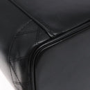 CHANEL Vanity Pouch Leather Black Gold CC Auth bs29276-13