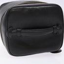 CHANEL Vanity Pouch Leather Black Gold CC Auth bs29276-7