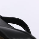 CHANEL Vanity Pouch Leather Black Gold CC Auth bs29276-8