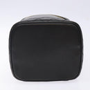 CHANEL Vanity Pouch Leather Black Gold CC Auth bs29276-9