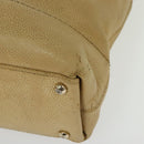 CHANEL Tote Bag Caviar Skin Beige Gold CC Auth bs29277-11