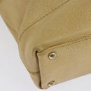CHANEL Tote Bag Caviar Skin Beige Gold CC Auth bs29277-12