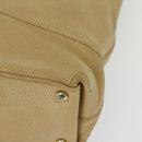 CHANEL Tote Bag Caviar Skin Beige Gold CC Auth bs29277-13