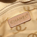 CHANEL Tote Bag Caviar Skin Beige Gold CC Auth bs29277-14