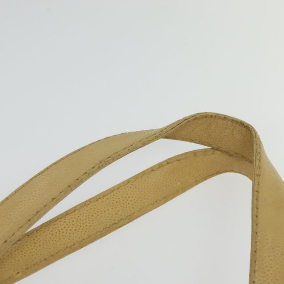 CHANEL Tote Bag Caviar Skin Beige Gold CC Auth bs29277