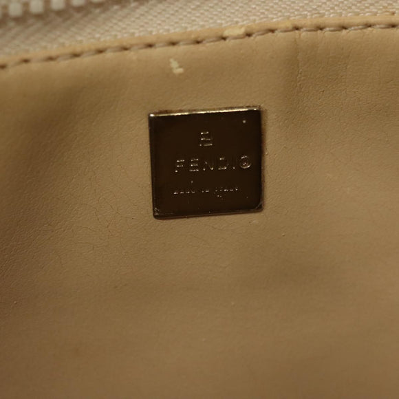 FENDI Zucca Canvas Vanity Pouch Black Brown Silver Auth bs29279