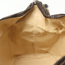 FENDI Zucca Canvas Vanity Pouch Black Brown Silver Auth bs29279-20