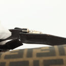 FENDI Zucca Canvas Vanity Pouch Black Brown Silver Auth bs29279-14