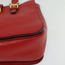 Miu Miu Hand Bag Leather Red Gold Auth bs29282-15
