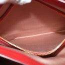 Miu Miu Hand Bag Leather Red Gold Auth bs29282-26