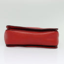 Miu Miu Hand Bag Leather Red Gold Auth bs29282-5