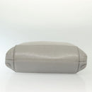 Miu Miu Tote Bag Leather Gray Gold Auth bs29284-7