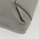 Miu Miu Tote Bag Leather Gray Gold Auth bs29284-15