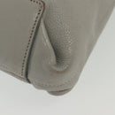 Miu Miu Tote Bag Leather Gray Gold Auth bs29284-16