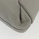 Miu Miu Tote Bag Leather Gray Gold Auth bs29284-17