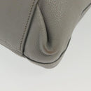 Miu Miu Tote Bag Leather Gray Gold Auth bs29284-18