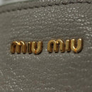 Miu Miu Tote Bag Leather Gray Gold Auth bs29284-19