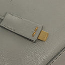 Miu Miu Tote Bag Leather Gray Gold Auth bs29284-20