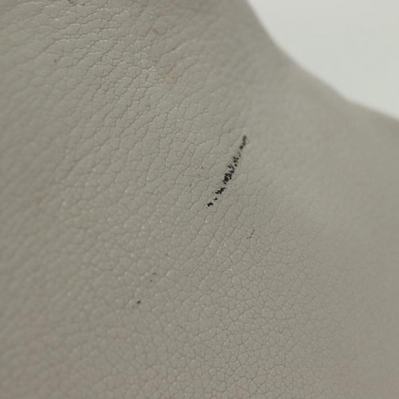 Miu Miu Tote Bag Leather Gray Gold Auth bs29284