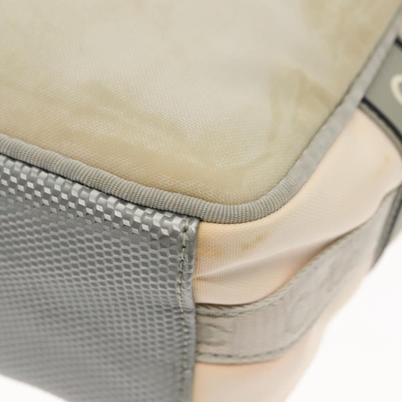 CHANEL Sports Shoulder Bag Nylon Beige Gray CC Auth bs29288