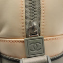 CHANEL Sports Shoulder Bag Nylon Beige Gray CC Auth bs29288-10