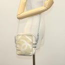 CHANEL Sports Shoulder Bag Nylon Beige Gray CC Auth bs29288-24