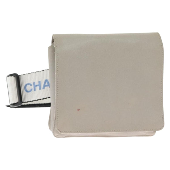 CHANEL Sports Boston Bag Nylon Black Gray CC Auth bs29290