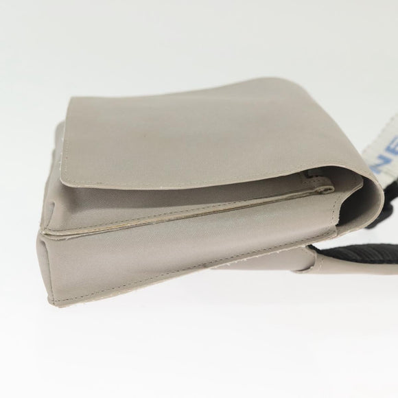 CHANEL Sports Boston Bag Nylon Black Gray CC Auth bs29290