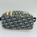 Christian Dior Trotter Canvas Shoulder Bag PVC Blue Silver Auth bs29296-6