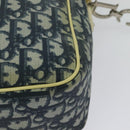 Christian Dior Trotter Canvas Shoulder Bag PVC Blue Silver Auth bs29296-17