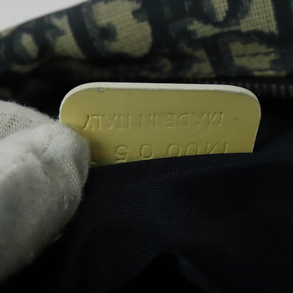 Christian Dior Trotter Canvas Shoulder Bag PVC Blue Silver Auth bs29296