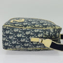 Christian Dior Trotter Canvas Shoulder Bag PVC Blue Silver Auth bs29296-4