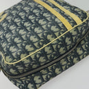 Christian Dior Trotter Canvas Shoulder Bag PVC Blue Silver Auth bs29296-7