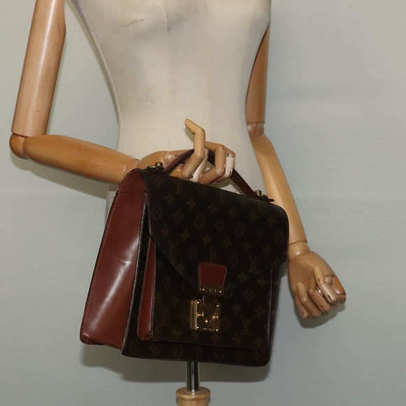 LOUIS VUITTON Monogram Monceau 28 Hand Bag M51185 LV Auth bs29299